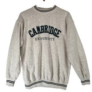 VTG University Cambridge Ringer Sweatshirt Crew RARE Academia SIZE SMALL 80s 90s